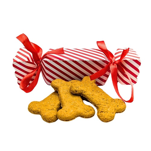 Huds & Toke Christmas Bon Bon with 3pc Turkey & Cranberry Cookies Dog Treats