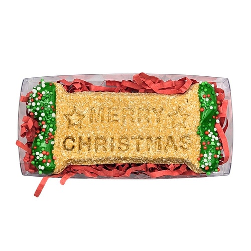 Huds & Toke Merry Christmas Bone Gift Box Dog Treat Large 1 Pack 9.5cm