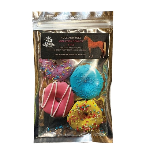 Huds & Toke Horse Mini Pretty Pony Donut Cookies Pet Treats 4 Pack