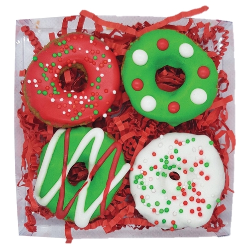 Huds & Toke Horse Christmas Donut Gift Box Pet Tasty Treats 4 Pack