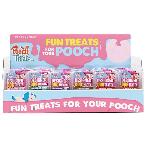 Pooch Treats Designer Dog Treats Display Mixed Box 30 Pack