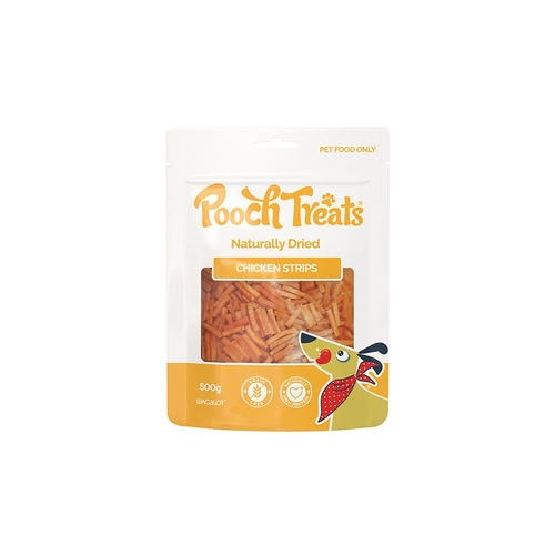 Wagalot Pooch Treats Naturally Dried Chicken Strips Dog Treats 500g