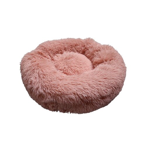 Prestige Pet Snuggle Buddies Calming Cuddler Plush Dog Bed Pink 60cm
