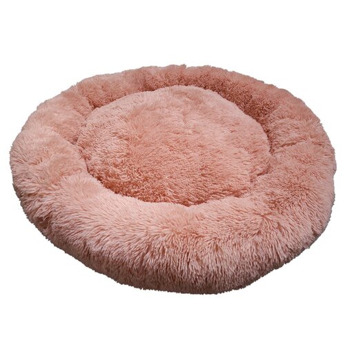 Prestige Pet Snuggle Buddies Calming Cuddler Plush Dog Bed Pink 100cm