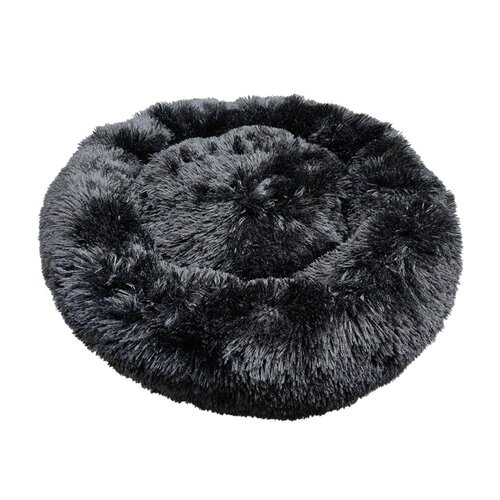 Prestige Pet Snuggle Buddies Calming Cuddler Plush Dog Bed Black 80cm