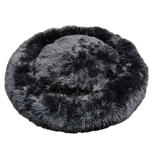Prestige Pet Snuggle Buddies Calming Cuddler Plush Dog Bed Black 100cm