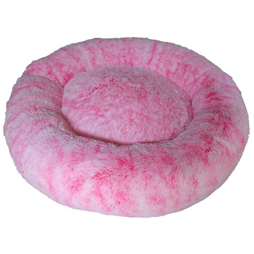Prestige Pet Snuggle Pals Calming Cuddler Plush Pet Bed Ombre Pink 120cm