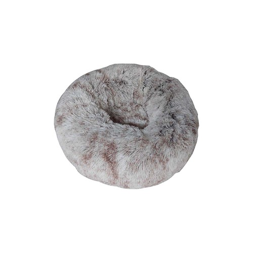 Prestige Pet Snuggle Pals Calming Cuddler Plush Pet Bed Ombre Brown 50cm