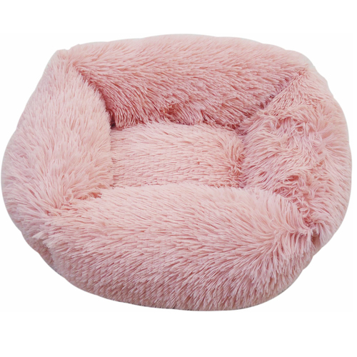 Prestige Pet Snuggle Pals Calming Rectangle Cuddler Pet Bed Pink Small