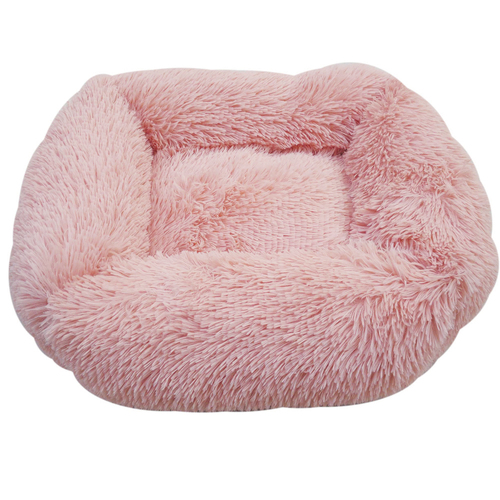 Prestige Pet Snuggle Pals Calming Rectangle Cuddler Pet Bed Pink Medium