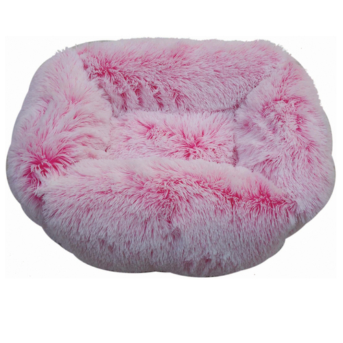 Prestige Pet Snuggle Pals Calming Rectangle Cuddler Pet Bed Ombre Pink Small