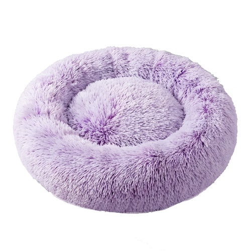 Snuggle Pals Calming Cuddler Plush Pet Bed for Dogs & Cats Ombre Purple 50cm