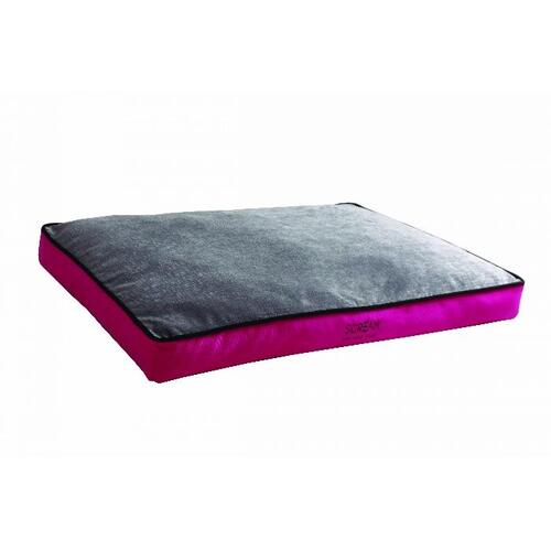 Scream Rectangle Gusset Non-Slip Base Dog Bed Loud Pink 99 x 72 x 18cm