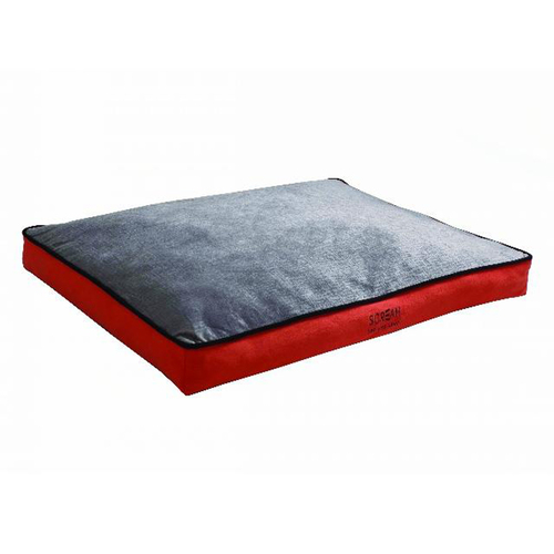 Scream Rectangle Gusset Non-Slip Base Dog Bed Loud Orange 99 x 72 x 18cm