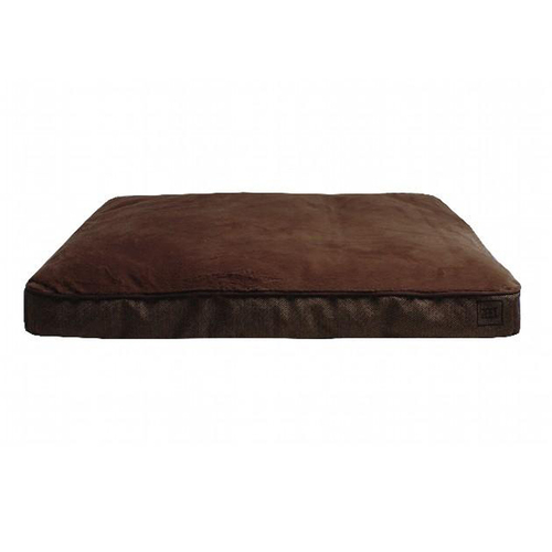 Zeez Rectangle Gusset Non-Slip Base Dog Bed Brown Medium