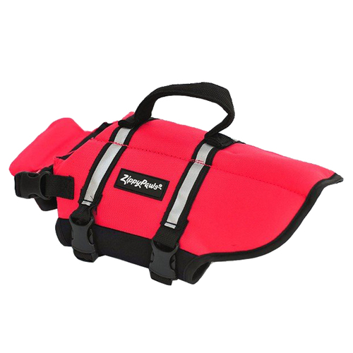 Zippy Paws Doggy Life Jacket Dog Safety Vest Red Small 16-20 Inch