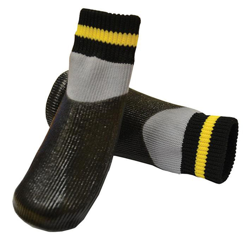 Zeez Waterproof Non-Slip Dog Socks Black 4 Pack XS