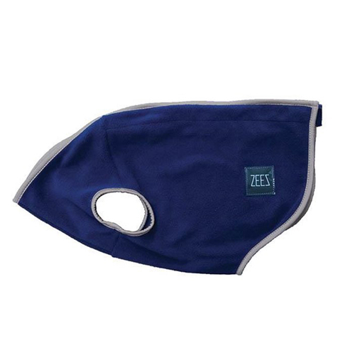 Zeez Cozy Fleece Indoor & Outdoor Dog Vest Oxyford Navy L1 38cm