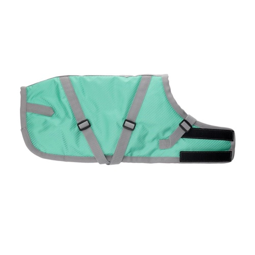 Zeez Supreme Dog Coat Gen 2 with Adjustable Straps Mint Green/Grey Size 12 31cm
