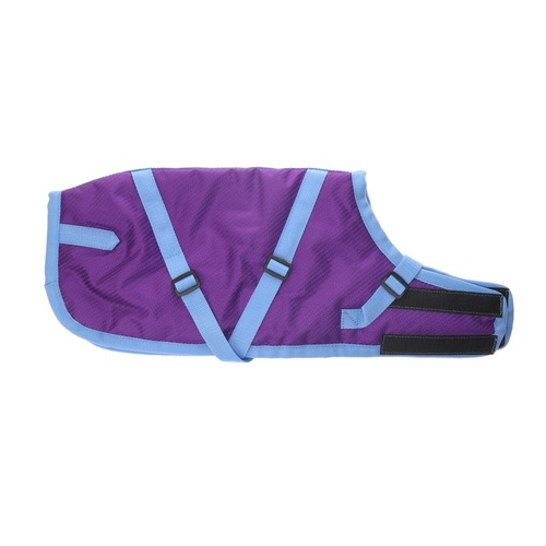 Zeez Supreme Dog Coat Gen 2 w/ Adjustable Straps Grape Purple/Blue Size 14 34cm