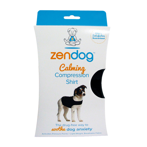 Zendog Calming Compression Shirt for Dogs Black XS