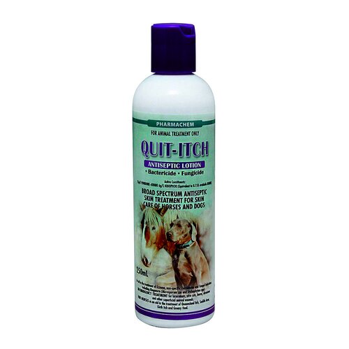 Quit-Itch Lotion Broad Spectrum Antiseptic Skin Treatment for Dogs & Horse 250ml