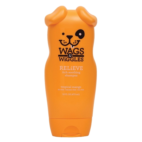 Wags & Wiggles Relieve Itch Soothing Pet Dog Shampoo Tropical Mango 473ml