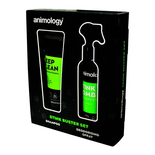 Animology Stink Buster Shampoo & Deodorising Spray Gift Set for Dogs