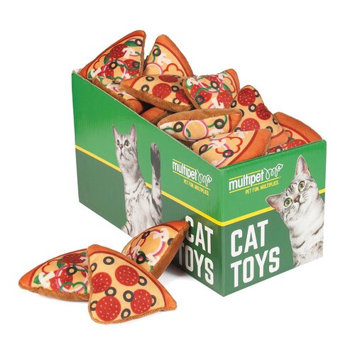 Multipet Pizza PDQ Cat Toy w/ Catnip Assorted 25 Pack