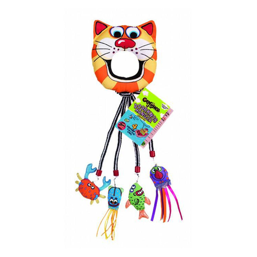 Fat Cat Catfish Doorknob Hanger w/ Catnip Cat Toy 30cm