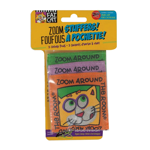 Fat Cat Zoom Stuffers Catnip Replacement Pods 3 Pack