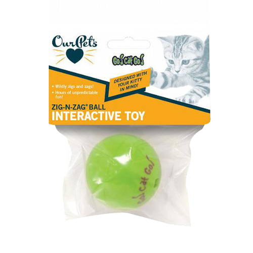 Our Pets Go Cat Go Zig-N-Zag Ball Interactive Cat Toy 6cm