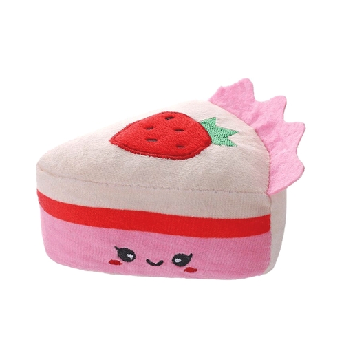 HugSmart Meow Buddies Kitten Party Strawberry Cake Cat Toy w/ Catnip