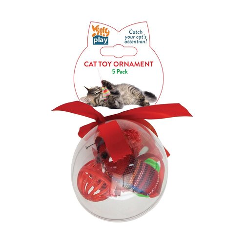 Kitty Play Christmas Interactive Cat Toy Ornament 5 Pack