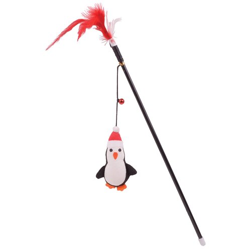 Our Pets Holiday Snag-Ables Penguin Wand Cat Toy 45.5cm