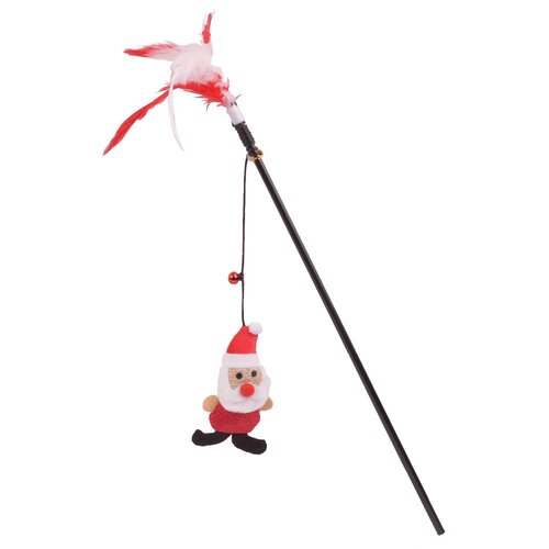 Our Pets Holiday Snag-Ables Jolly Pal Santa Wand Cat Toy 45.5cm