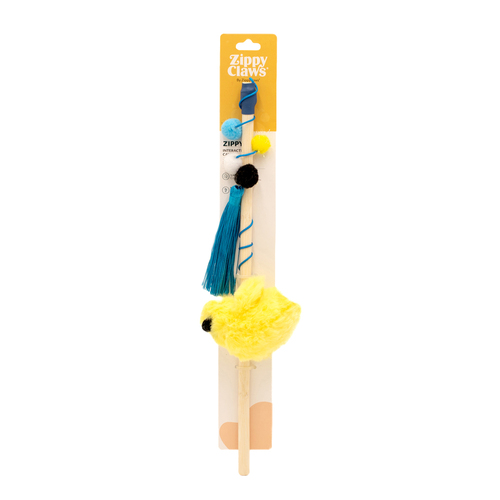 ZippyClaws Zippystick Bird Interactive Play Sturdy Pet Cat Toy