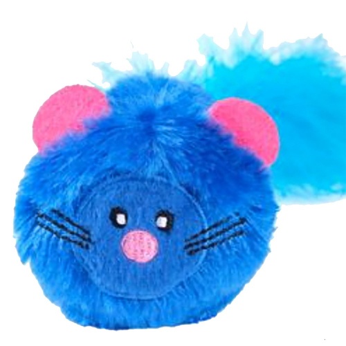 ZippyClaws Refillablez Bushy Throw Mouse Interactive Play Cat Toy 20cm
