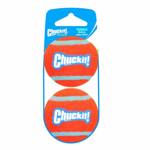 Chuckit Tennis Ball Shrink Sleeve Dog Toy Small 5cm 2 Pack