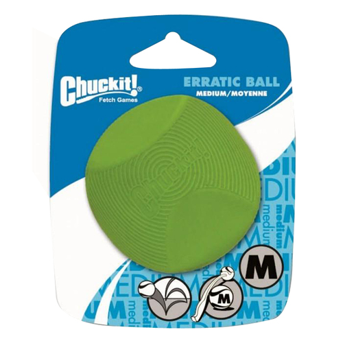 Chuckit Erratic Ball Throw & Fetch Dog Toy Medium 6cm