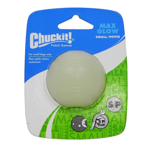 Chuckit Max Glow Ball Throw & Fetch Dog Toy Small 5cm