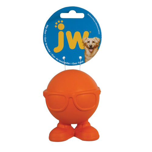 JW Pet Hipster Cuz Bouncy Dog Squeaker Toy Assorted Medium