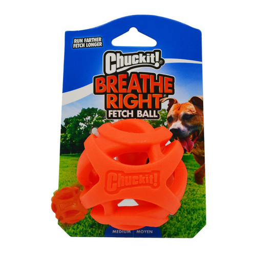 Chuckit Breathe Right Fetch Ball Dog Toy Medium 6cm