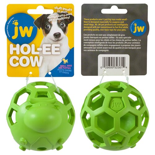 JW Pet Hol-ee Cow Treat Dispensing Dog Toy 10 x 8.5cm