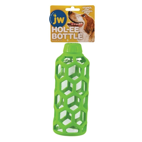 JW Pet Hol-ee Treat Dispenser Bottle Non-Toxic Rubber Pet Dog Toy Medium