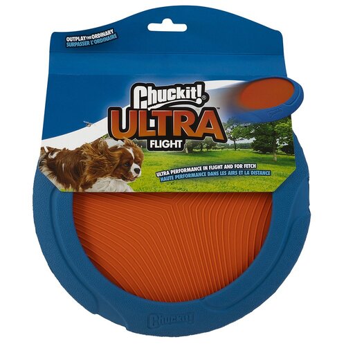 Chuckit Ultra Flight Interactive Play Durable Rubber Edge Dog Toy 23cm
