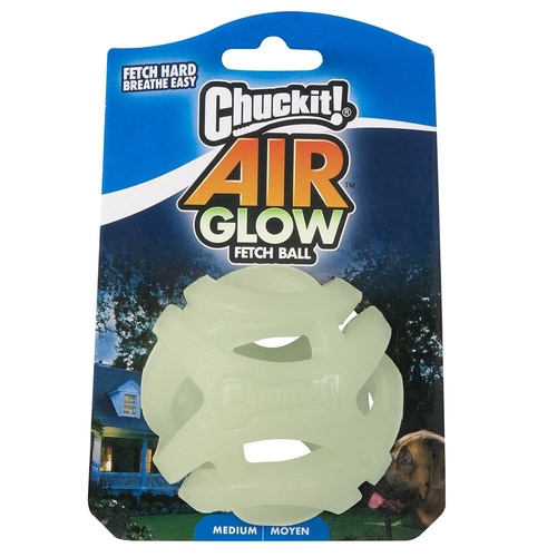 Petmate Chuckit Max Glow Air Fetch Interactive Dog Toy Medium 6cm 1 Pack