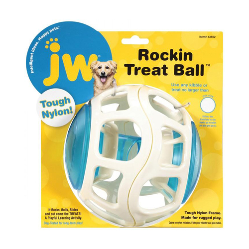 JW Pet Rockin Treat Ball Treat Dispensing Dog Toy 20cm