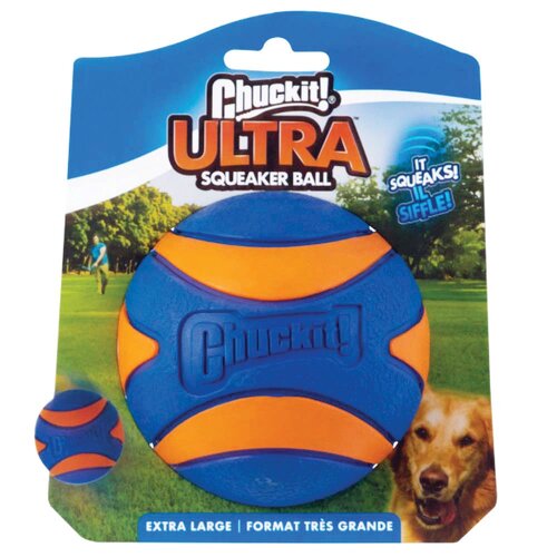 Chuckit Ultra Squeaker Ball Interactive Play Dog Toy Extra Large 9cm