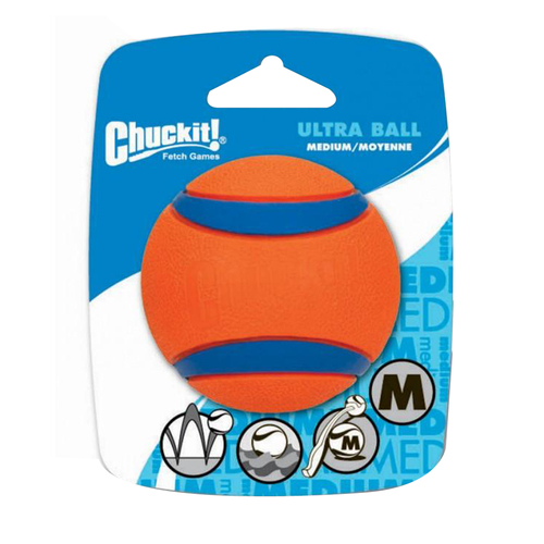 Chuckit Ultra Ball High Bounce Fetch Ball Dog Toy Medium 6cm